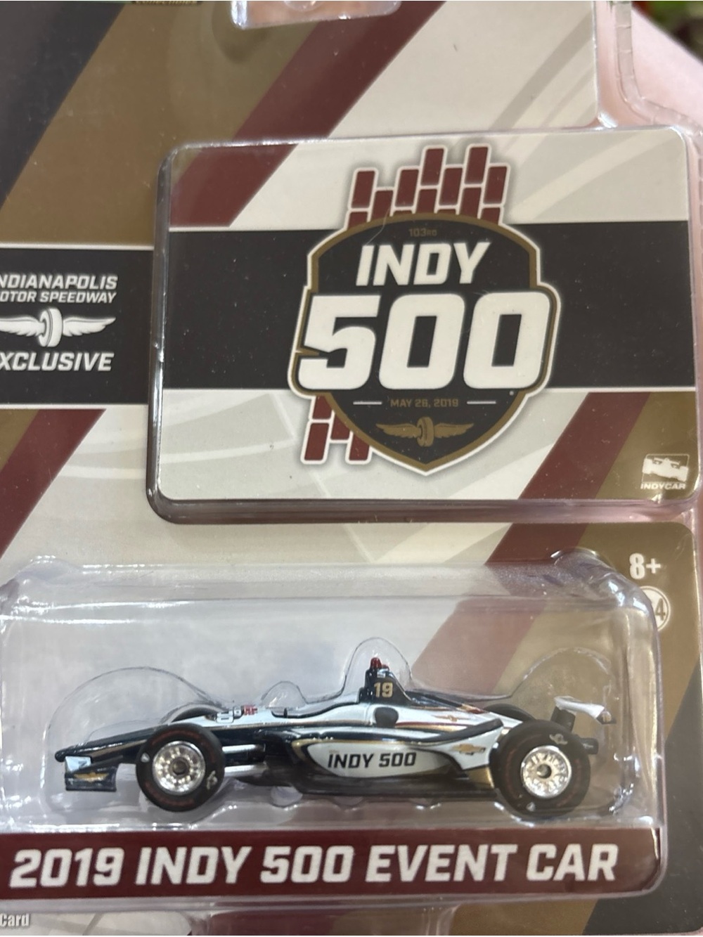 Indy 500 2019 Kids Race Car Toy - Black and White